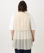 OLCFA09099 eur3(エウルキューブ) 【大きいサイズ】シアーペプラムジレ ベージュ(82)