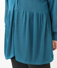 OLCFA10099 eur3(エウルキューブ) 【大きいサイズ】シアーペプラムカーディガン ブルー(55)