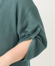 OLCFA18089 eur3(エウルキューブ) 【大きいサイズ】麻タッチトッパーカーディガン グリーン(35)