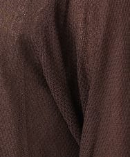 OLCFD06089 eur3(エウルキューブ) 【大きいサイズ】鹿の子8分袖カーディガン ダークグレー