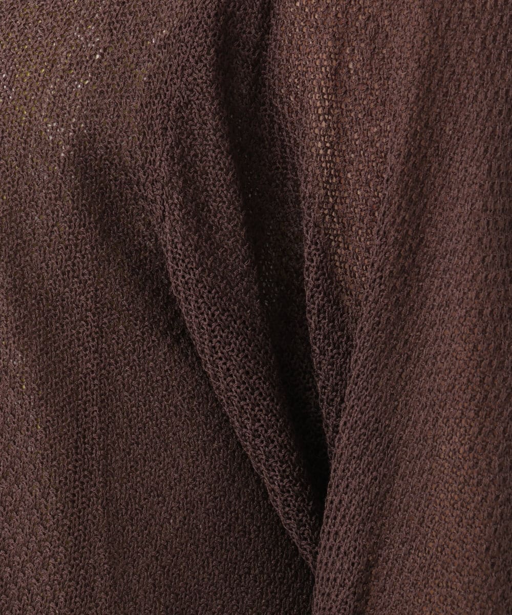 OLCFD06089 eur3(エウルキューブ) 【大きいサイズ】鹿の子8分袖カーディガン ダークグレー