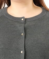 OLCFD10089 eur3(エウルキューブ) 【WEB先行販売】【大きいサイズ】クルーネックラメカーディガン ダークグレー
