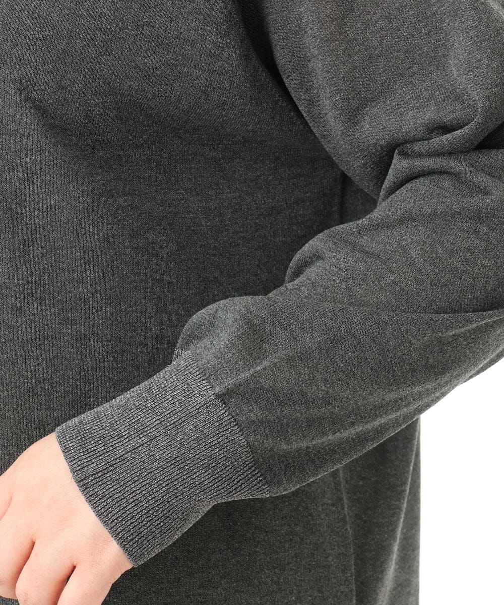 OLCFD10089 eur3(エウルキューブ) 【WEB先行販売】【大きいサイズ】クルーネックラメカーディガン ダークグレー