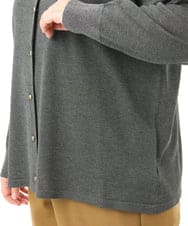 OLCFD10089 eur3(エウルキューブ) 【WEB先行販売】【大きいサイズ】クルーネックラメカーディガン ダークグレー