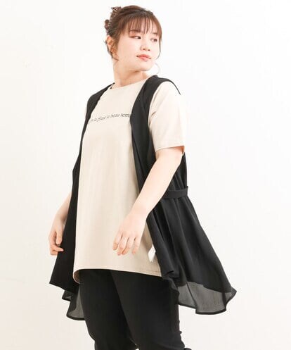 OLCFS15080 eur3 【大きいサイズ】サイドイレヘムジレ