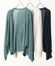 OLCFV05089 eur3(エウルキューブ) 【大きいサイズ】麻タッチボレロカーディガン アイボリー(80)