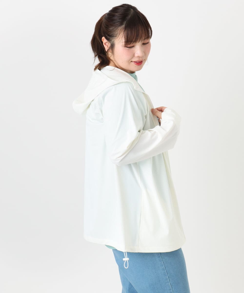 OLCGA21099 eur3(エウルキューブ) 【WEB先行販売】【大きいサイズ/機能素材アイテム】接触冷感ラッシュガード ホワイト(90)