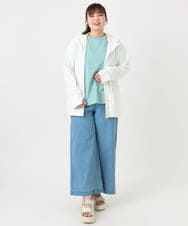 OLCGA21099 eur3(エウルキューブ) 【WEB先行販売】【大きいサイズ/機能素材アイテム】接触冷感ラッシュガード ホワイト(90)