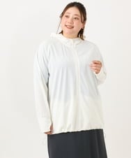 OLCGA21099 eur3(エウルキューブ) 【WEB先行販売】【大きいサイズ/機能素材アイテム】接触冷感ラッシュガード ホワイト(90)