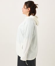 OLCGA21099 eur3(エウルキューブ) 【WEB先行販売】【大きいサイズ/機能素材アイテム】接触冷感ラッシュガード ホワイト(90)