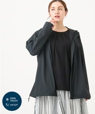 OLCGA21099 eur3(エウルキューブ) 【WEB先行販売】【大きいサイズ/機能素材アイテム】接触冷感ラッシュガード ブラック(94)