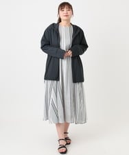 OLCGA21099 eur3(エウルキューブ) 【WEB先行販売】【大きいサイズ/機能素材アイテム】接触冷感ラッシュガード ブラック(94)