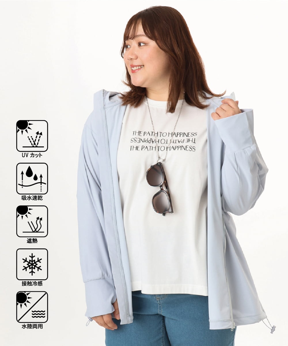 OLCGD08099 eur3 【大きいサイズ/機能素材アイテム】接触冷感ラッシュガード