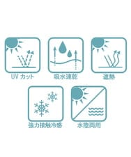OLCGD08099 eur3(エウルキューブ) 【WEB先行販売】【大きいサイズ/機能素材アイテム】接触冷感ラッシュガード ライトブルー