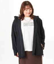 OLCGD08099 eur3(エウルキューブ) 【WEB先行販売】【大きいサイズ/機能素材アイテム】接触冷感ラッシュガード ブラック