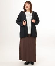 OLCGD08099 eur3(エウルキューブ) 【WEB先行販売】【大きいサイズ/機能素材アイテム】接触冷感ラッシュガード ブラック