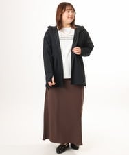 OLCGD08099 eur3(エウルキューブ) 【WEB先行販売】【大きいサイズ/機能素材アイテム】接触冷感ラッシュガード ブラック