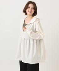 OLCGD09119 eur3(エウルキューブ) 【WEB先行販売】【大きいサイズ/機能素材アイテム】接触冷感フレアラッシュガード アイボリー