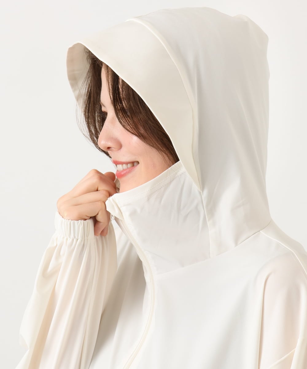 OLCGD09119 eur3(エウルキューブ) 【WEB先行販売】【大きいサイズ/機能素材アイテム】接触冷感フレアラッシュガード アイボリー