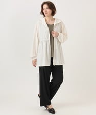 OLCGD09119 eur3(エウルキューブ) 【WEB先行販売】【大きいサイズ/機能素材アイテム】接触冷感フレアラッシュガード アイボリー