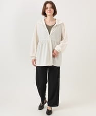 OLCGD09119 eur3(エウルキューブ) 【WEB先行販売】【大きいサイズ/機能素材アイテム】接触冷感フレアラッシュガード アイボリー
