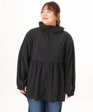 OLCGD09119 eur3(エウルキューブ) 【WEB先行販売】【大きいサイズ/機能素材アイテム】接触冷感フレアラッシュガード ブラック