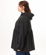 OLCGD09119 eur3(エウルキューブ) 【WEB先行販売】【大きいサイズ/機能素材アイテム】接触冷感フレアラッシュガード ブラック