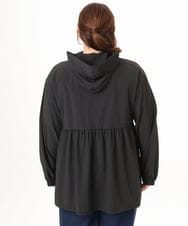 OLCGD09119 eur3(エウルキューブ) 【WEB先行販売】【大きいサイズ/機能素材アイテム】接触冷感フレアラッシュガード ブラック