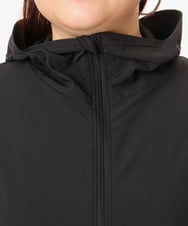 OLCGD09119 eur3(エウルキューブ) 【WEB先行販売】【大きいサイズ/機能素材アイテム】接触冷感フレアラッシュガード ブラック