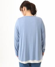OLCGD14089 eur3(エウルキューブ) 【大きいサイズ/接触冷感/UVカット】Aライン長袖カーディガン ライトブルー