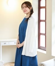 OLCGD14089 eur3(エウルキューブ) 【大きいサイズ/接触冷感/UVカット】Aライン長袖カーディガン ホワイト