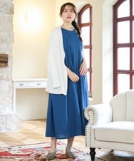 OLCGD14089 eur3(エウルキューブ) 【大きいサイズ/接触冷感/UVカット】Aライン長袖カーディガン ホワイト