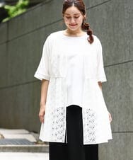 OLCHA12099 eur3(エウルキューブ) 【WEB先行販売】【大きいサイズ】レースジレ アイボリー(80)