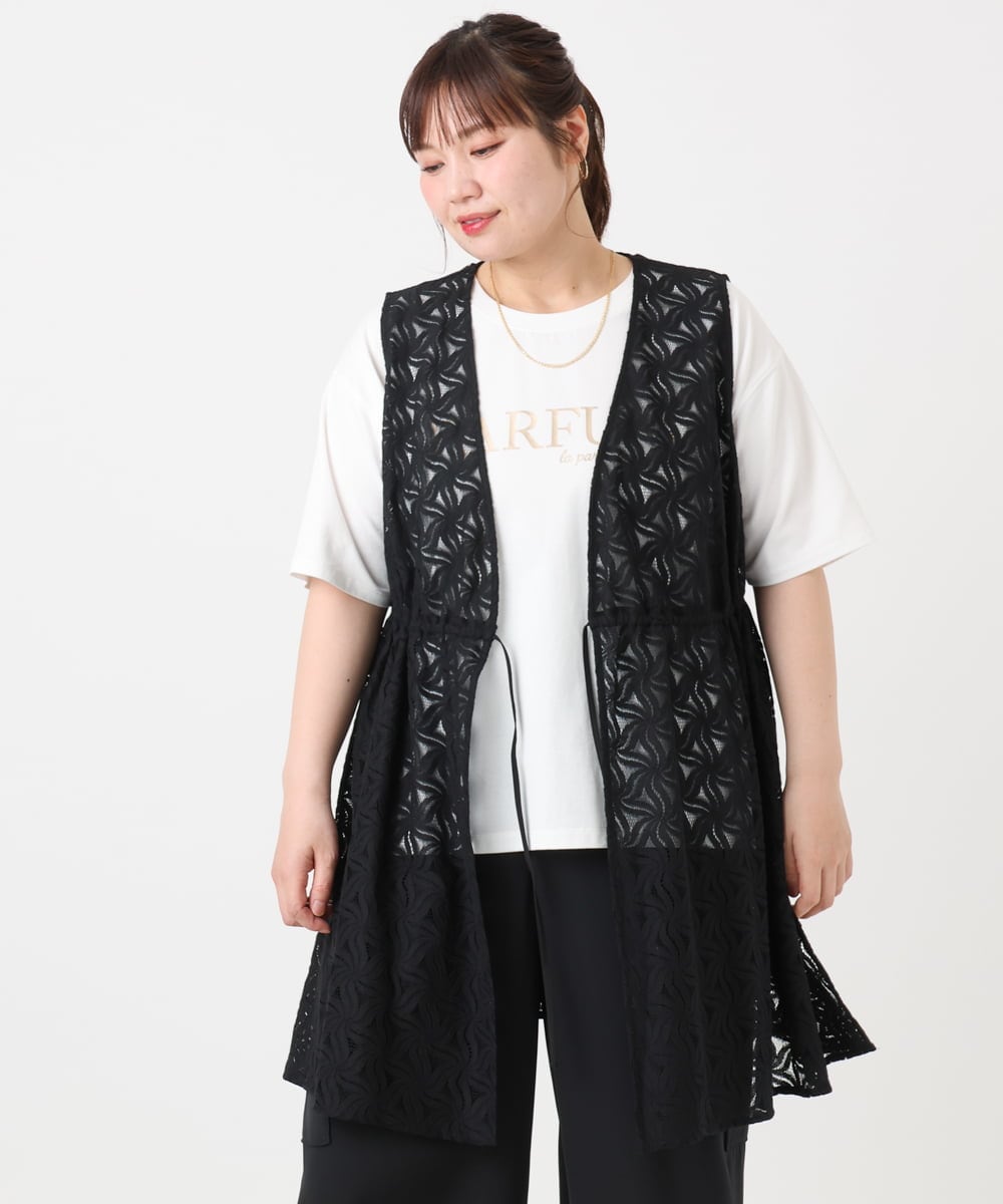 OLCHA12099 eur3(エウルキューブ) 【WEB先行販売】【大きいサイズ】レースジレ ブラック(94)