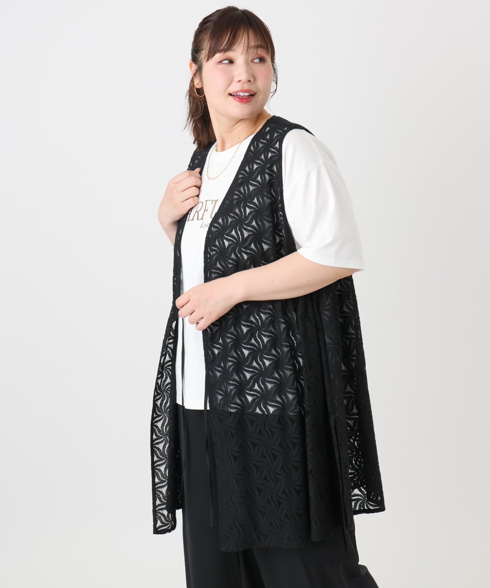 OLCHA12099 eur3(エウルキューブ) 【WEB先行販売】【大きいサイズ】レースジレ ブラック(94)