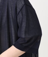 OLCHA21089 eur3(エウルキューブ) 【WEB先行販売】【大きいサイズ/接触冷感】ハーフスリーブカーディガン ネイビー(57)