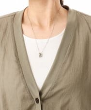OLCHD11099 eur3(エウルキューブ) 【大きいサイズ】シア―Vネックカーディガン カーキ