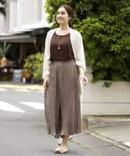 OLCHM07070 eur3(エウルキューブ) 【接触冷感/大きいサイズ】涼感ロング丈カーディガン アイボリー(80)