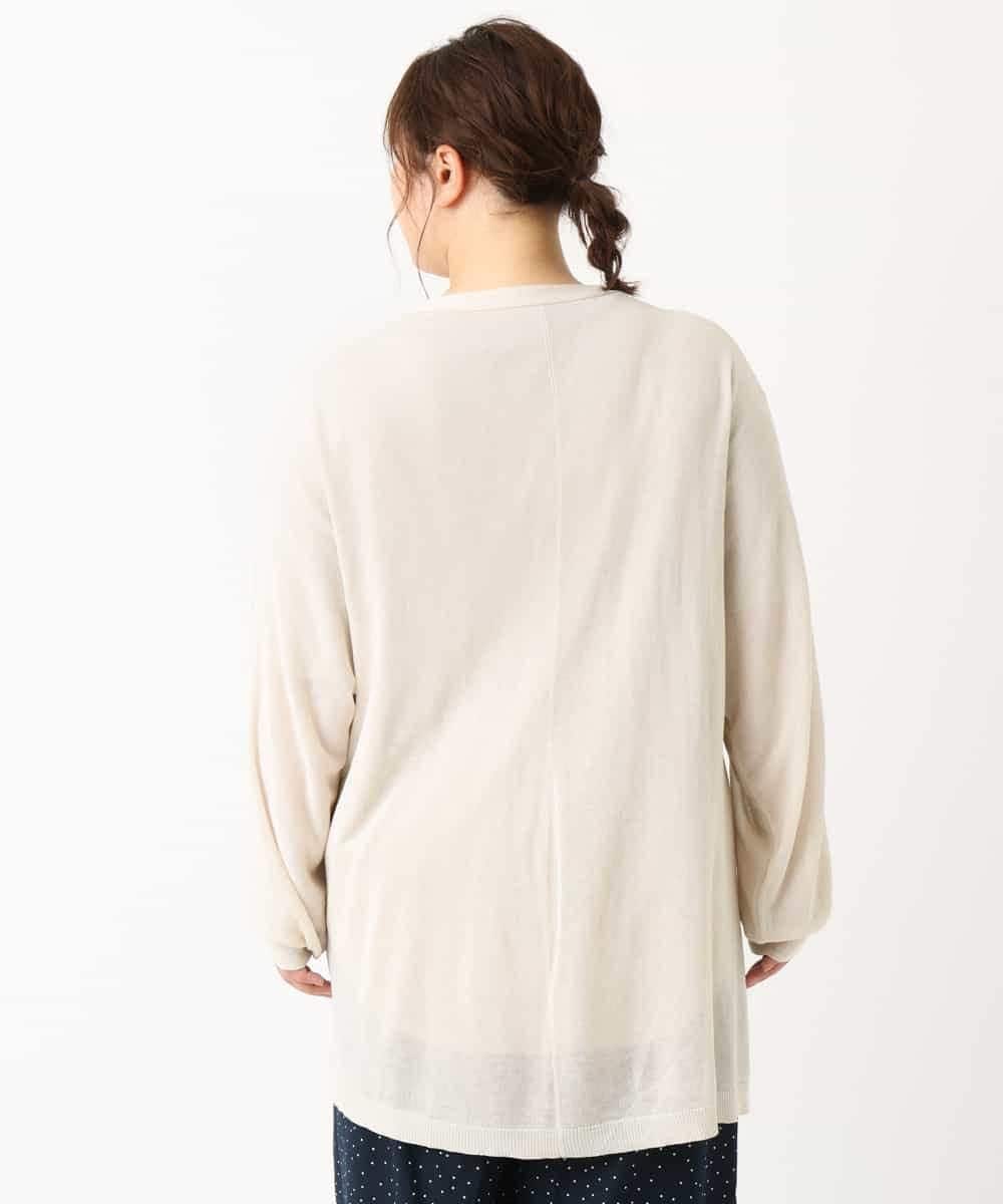 OLCHM07070 eur3(エウルキューブ) 【接触冷感/大きいサイズ】涼感ロング丈カーディガン アイボリー(80)