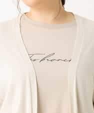 OLCHM07070 eur3(エウルキューブ) 【接触冷感/大きいサイズ】涼感ロング丈カーディガン アイボリー(80)