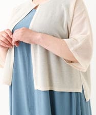 OLCHV12089 eur3(エウルキューブ) 【大きいサイズ】ボレロカーディガン アイボリー(80)
