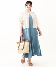 OLCHV12089 eur3(エウルキューブ) 【大きいサイズ】ボレロカーディガン アイボリー(80)
