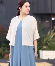 OLCHV12089 eur3(エウルキューブ) 【大きいサイズ】ボレロカーディガン アイボリー(80)