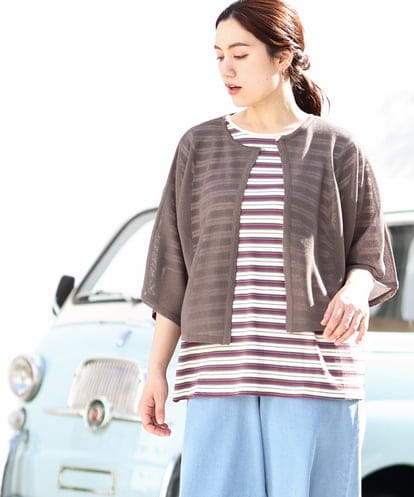 OLCHV12089 eur3 【大きいサイズ】ボレロカーディガン