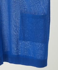 OLCHV13089 eur3(エウルキューブ) 【大きいサイズ/接触冷感】洗える半袖トッパーカーディガン ブルー(55)