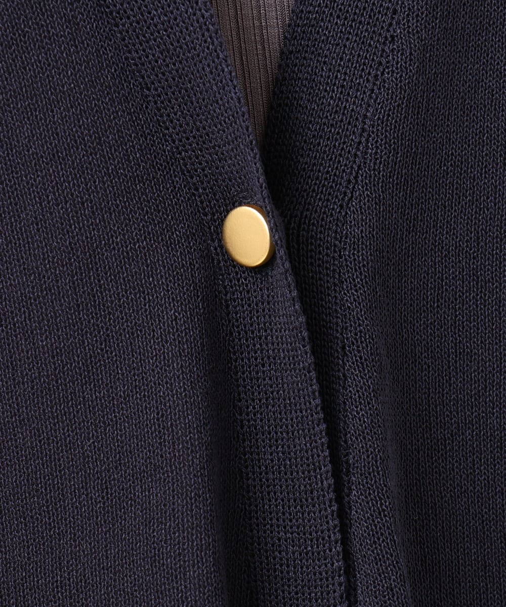 OLCHV13089 eur3(エウルキューブ) 【大きいサイズ/接触冷感】洗える半袖トッパーカーディガン ネイビー(57)