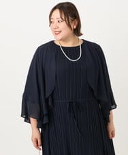 OLCIA13099 eur3(エウルキューブ) 【大きいサイズ】ジョーゼットボレロ ネイビー(57)