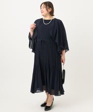 OLCIA13099 eur3(エウルキューブ) 【大きいサイズ】ジョーゼットボレロ ネイビー(57)
