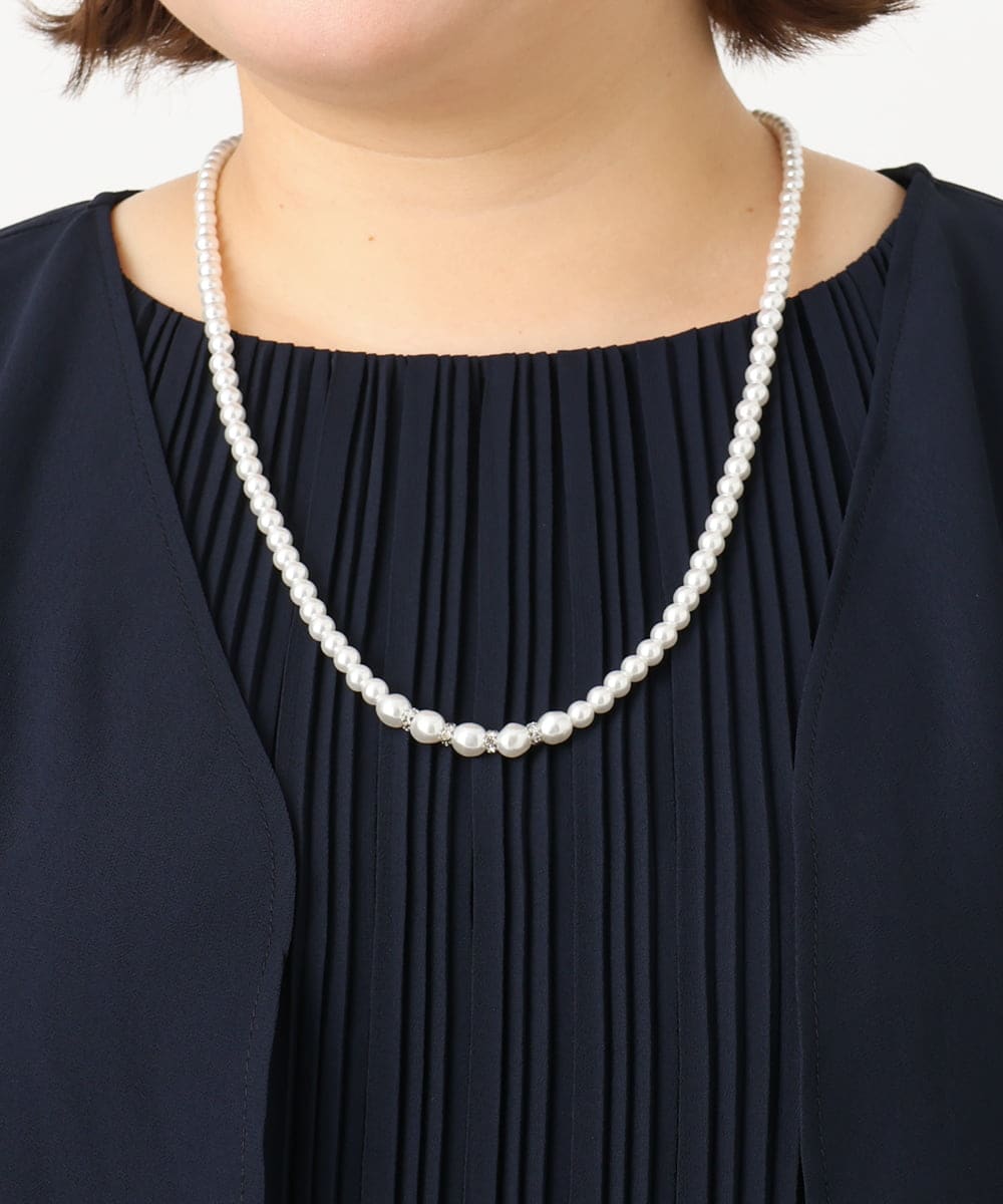OLCIA13099 eur3(エウルキューブ) 【大きいサイズ】ジョーゼットボレロ ネイビー(57)