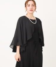 OLCIA13099 eur3(エウルキューブ) 【大きいサイズ】ジョーゼットボレロ ブラック(94)
